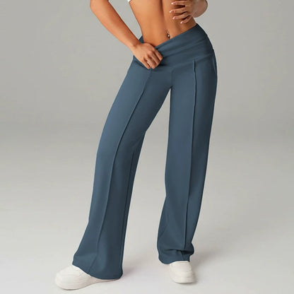 🥳2026 HOT SALE🥳💞50K+ SOLD!☕🧘‍♀️Women's High Waist Wide Leg Pants – Soft stretch fabric, gentle tummy control! Flattering fit for every shape. Easy pull-on, no tricky buttons. Your everyday essential🧵🦵