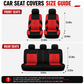 ⏳🔥LIMITED-TIME 50% OFF! ⏰Car Seat Covers for 5 Seats Universal, Fabric Breathable Car Front & Rear Seat Protectors, Airbag Compatible, Full Protection, Fits Most Cars Trucks Vans SUVs, Red Gray Black Blue Seat Covers
