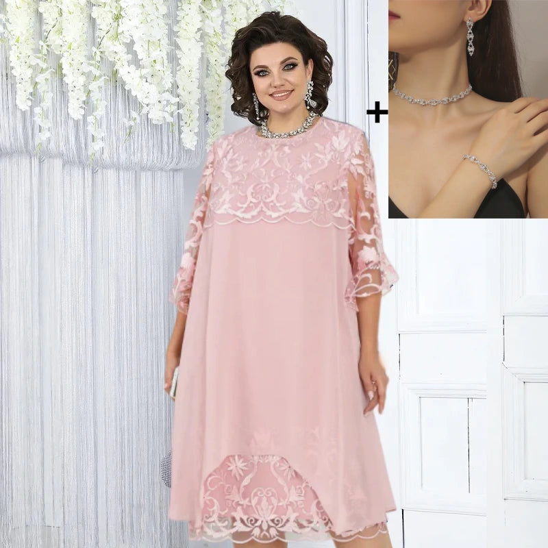 Sheer Breeze Layered Lace Dress