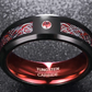 Heartsteel -- Titanium Steel Celtic Dragon Carbon Fiber Ring