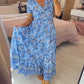 💃 Floral Print V-neck Dress
