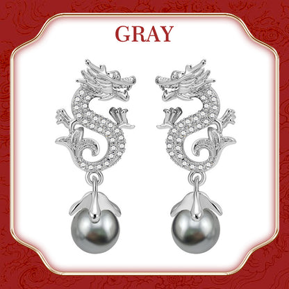 Dragon Hanging Bead Earrings -- （Have one's wishes come true！）