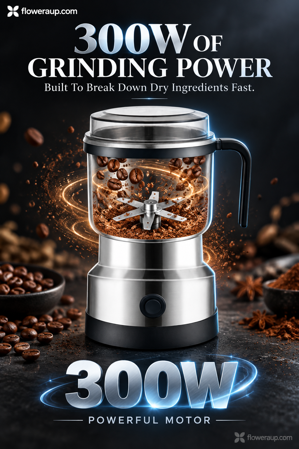 🔥NEW YEAR SALE!!⚡50K+ SOLD!💝Multifunctional Electric Grinder – For Coffee, Spices & Herbs, Powerful & Fast Grind🔥