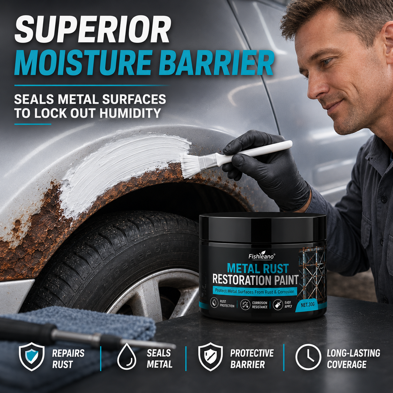 🥳2026 HOT SALE🥳💞50K+ SOLD!🔧🏠 50% OFF! Metal Rust Protection Black Repair Paste – Restores rusty gates, railings & tools. Forms protective coating – no need to replace! 🛡️✨