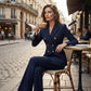 ⏳Time-Limited Special⏰Women's Pinstripe Double-Breasted Suit Set