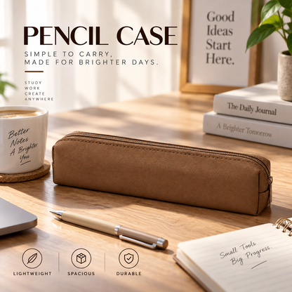 🔥 HOT! Minimalist leather pen case— Water-resistant and easy to clean; perfect for pens, makeup brushes, or small tools! 🖊️✨