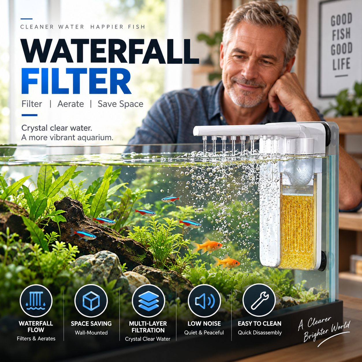 🔥Limited Time Promotion 50% OFF🔥Multifunctional Mini Filter for Small Fish Tank