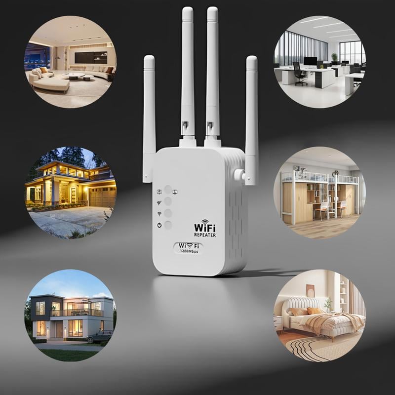 ⏳Time-Limited Special⏰ 📶 1200Mbps Dual Band WiFi Extender – Covers 10,000 sq.ft & 50 Devices 🏡