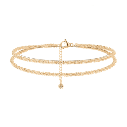🥰Dainty Layered Waterproof Anklet For