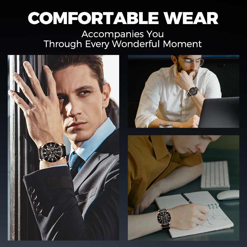 🎁Calendar six-hand quartz men's watch