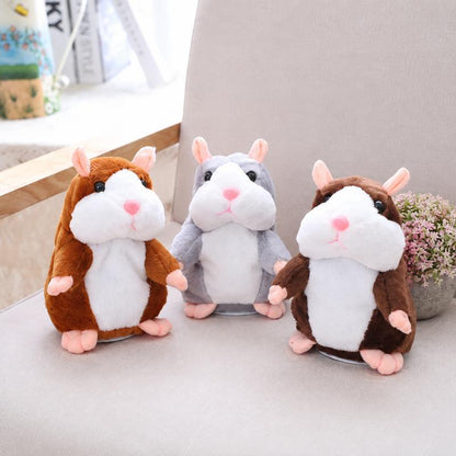 🎄LIMITED-TIME 50% OFF! ⏰Talking Hamster Plush – repeats whatever you say, auto head-shaking, hilarious fun for kids & adults