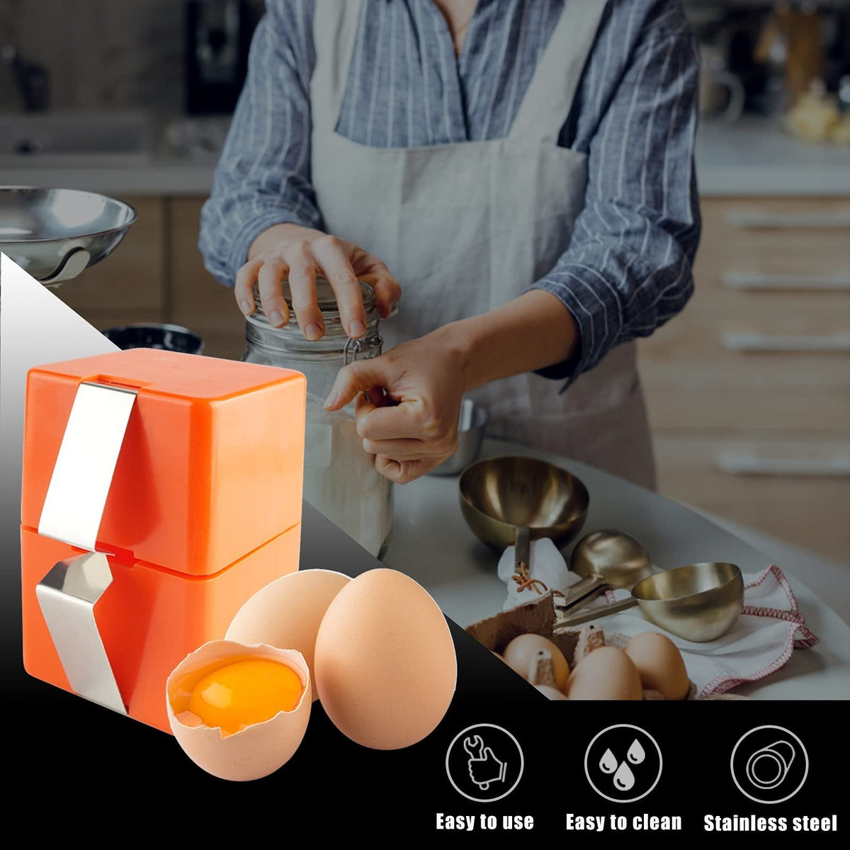 🔥🔥🔥Limited-time 😮‍💨 Buy 1 Get 1 Free ！！！🍳 Quick Egg Cracker Tool – Open Hundreds Of Eggs Faster & Cleaner 🔥