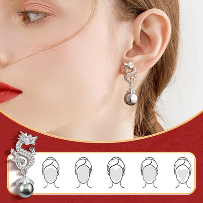 Dragon Hanging Bead Earrings -- （Have one's wishes come true！）