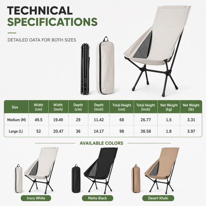Rock Anywhere Instantly! No-Sag 113kg Foldable Camping Chair