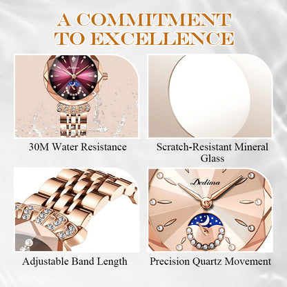 🔥Women's Fashionable Diamond Moon Star Watch