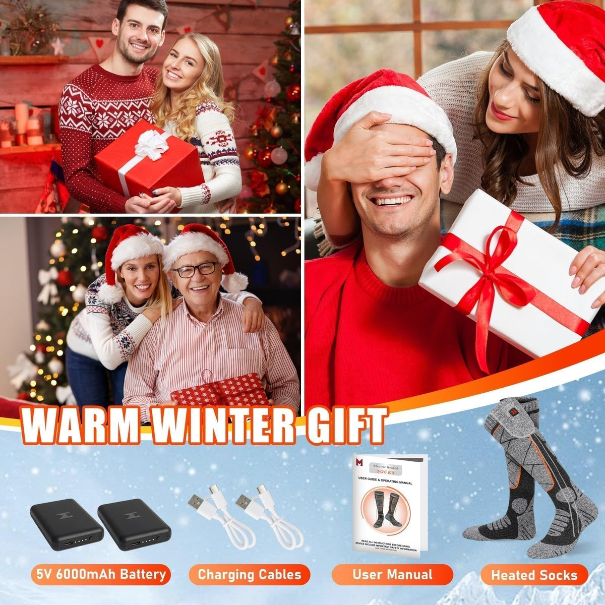🧦Rechargeable Heated Socks for Men & Women