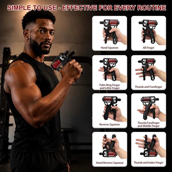 💪 Adjustable Hand Grip Strengthener with Counter