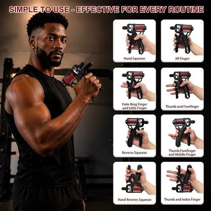 💪 Adjustable Hand Grip Strengthener with Counter