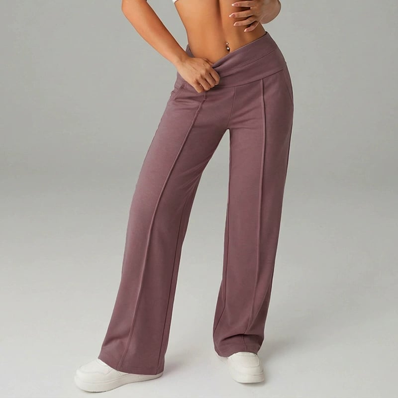 🥳2026 HOT SALE🥳💞50K+ SOLD!☕🧘‍♀️Women's High Waist Wide Leg Pants – Soft stretch fabric, gentle tummy control! Flattering fit for every shape. Easy pull-on, no tricky buttons. Your everyday essential🧵🦵