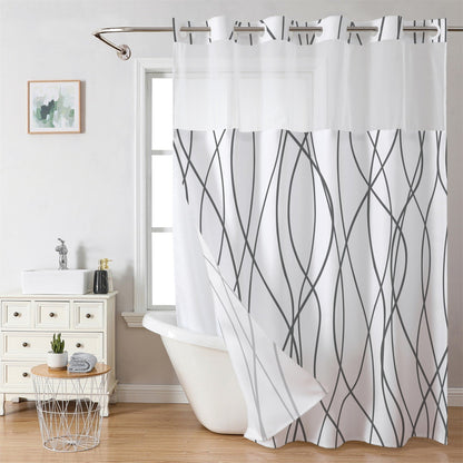 🔥Hot Sale 50% OFF🔥 Waffle Shower Curtain – Hotel Style, 180GSM, Water-Repellent, 183*190cm🚿