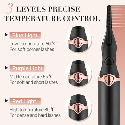 🎁2025 Rechargeable Heated Eyelash Curler for Quick Heating Curling