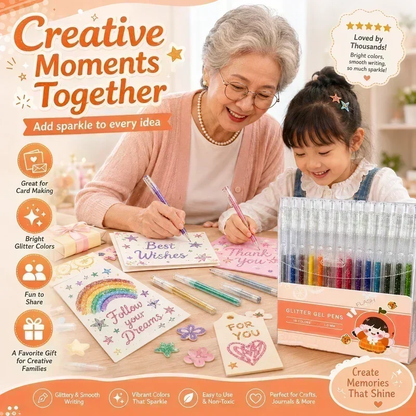 🎁Glitter Gel Pen Set – Smooth Writing 🎨