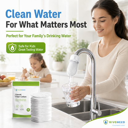 ⏰⚡50K+ SOLD!💥Anti-Splash Kitchen Faucet Cotton Filter for Sediment & Rust Removal