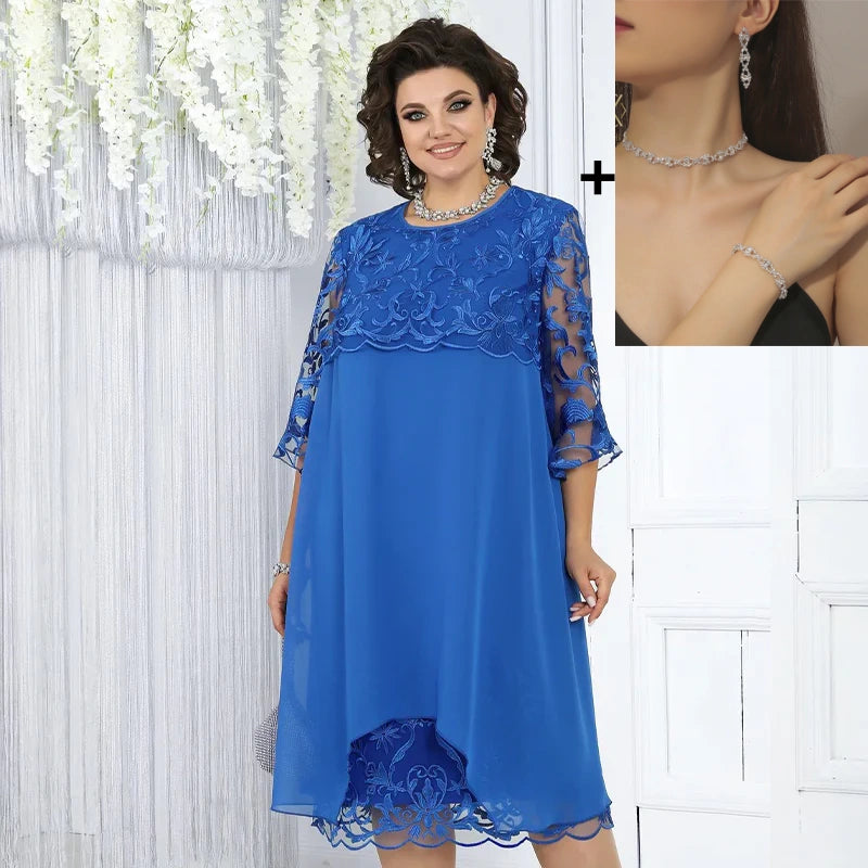 Sheer Breeze Layered Lace Dress