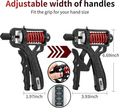 💪 Adjustable Hand Grip Strengthener with Counter