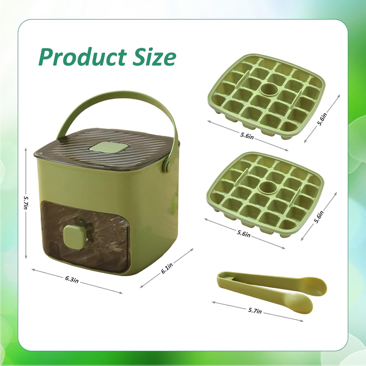 ⏳Time-Limited Special⏰Essential for summer🥤🧊 Ice Cube Maker with Storage – 48 cubes at once, leak‑proof lid. Stackable, saves space.