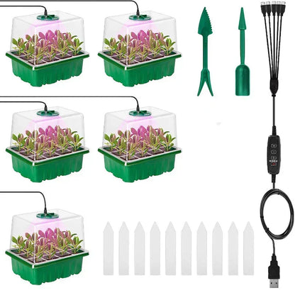 🔥50% discount while stocks last!🎉Seed starter trays with grow light