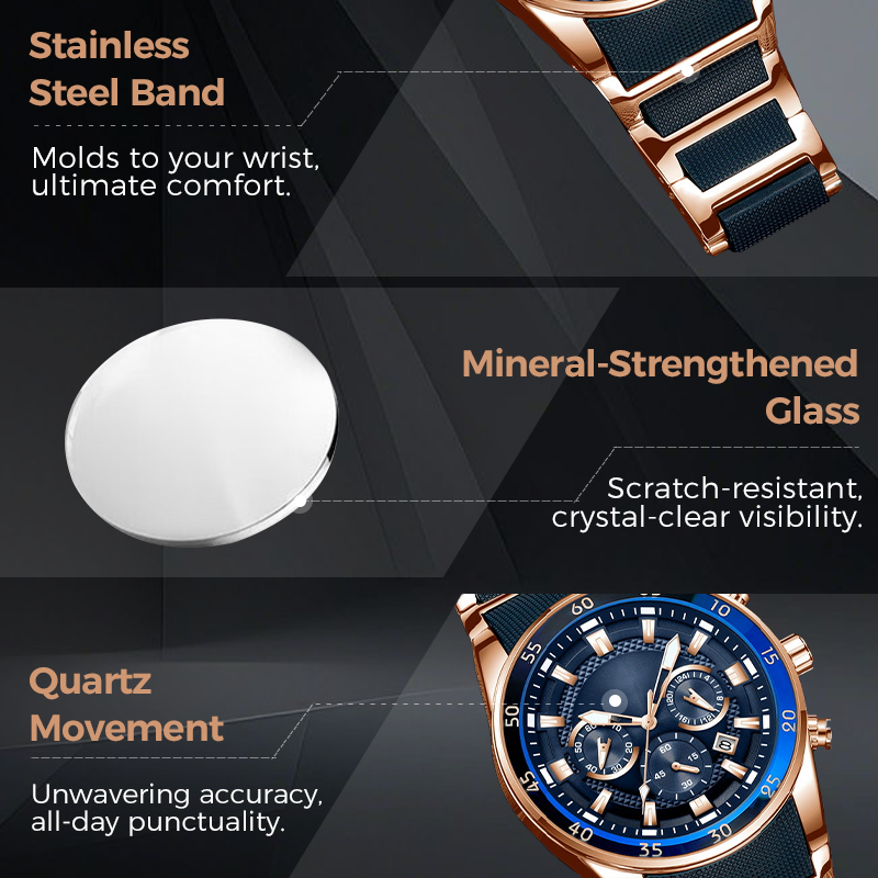 🎁Calendar six-hand quartz men's watch