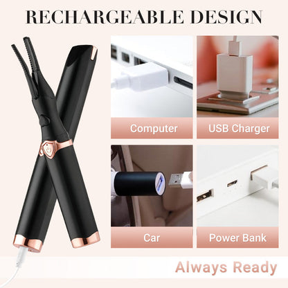 🎁2025 Rechargeable Heated Eyelash Curler for Quick Heating Curling