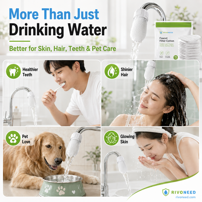⏰⚡50K+ SOLD!💥Anti-Splash Kitchen Faucet Cotton Filter for Sediment & Rust Removal