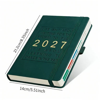 📅🔥 50% OFF! A5 2027 One-Day-Per-Page Diary Notebook – 385 Daily Pages, Monthly & Yearly Overview, Goal Tracker & Lay-Flat Binding ✨