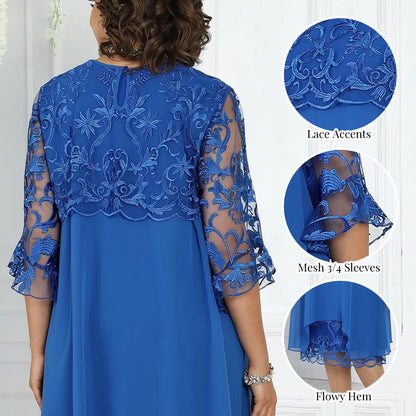 Sheer Breeze Layered Lace Dress