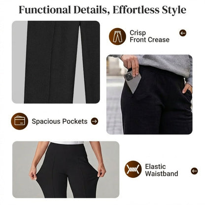 🥳2026 HOT SALE🥳💞50K+ SOLD!☕🧘‍♀️Women's High Waist Wide Leg Pants – Soft stretch fabric, gentle tummy control! Flattering fit for every shape. Easy pull-on, no tricky buttons. Your everyday essential🧵🦵