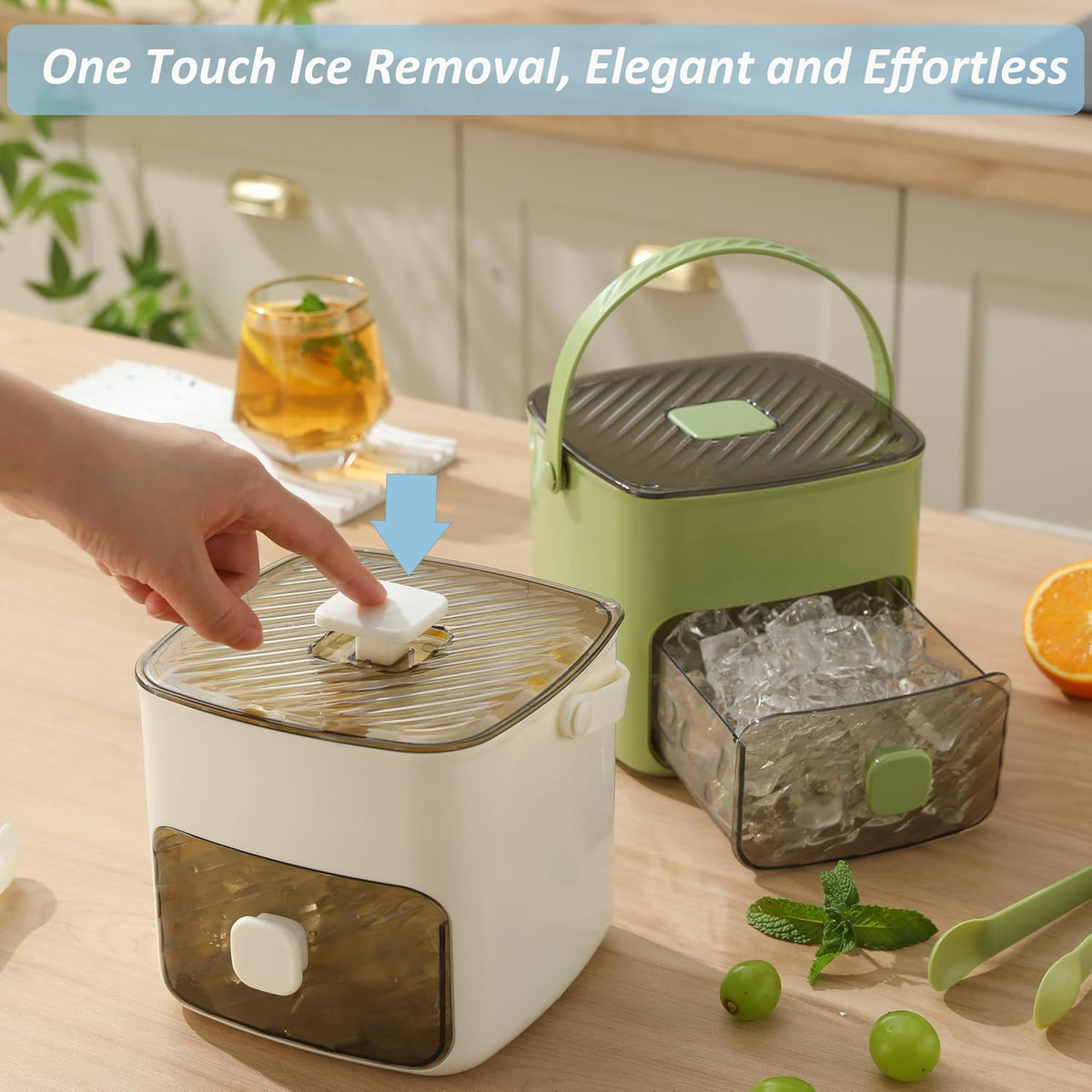 ⏳Time-Limited Special⏰Essential for summer🥤🧊 Ice Cube Maker with Storage – 48 cubes at once, leak‑proof lid. Stackable, saves space.