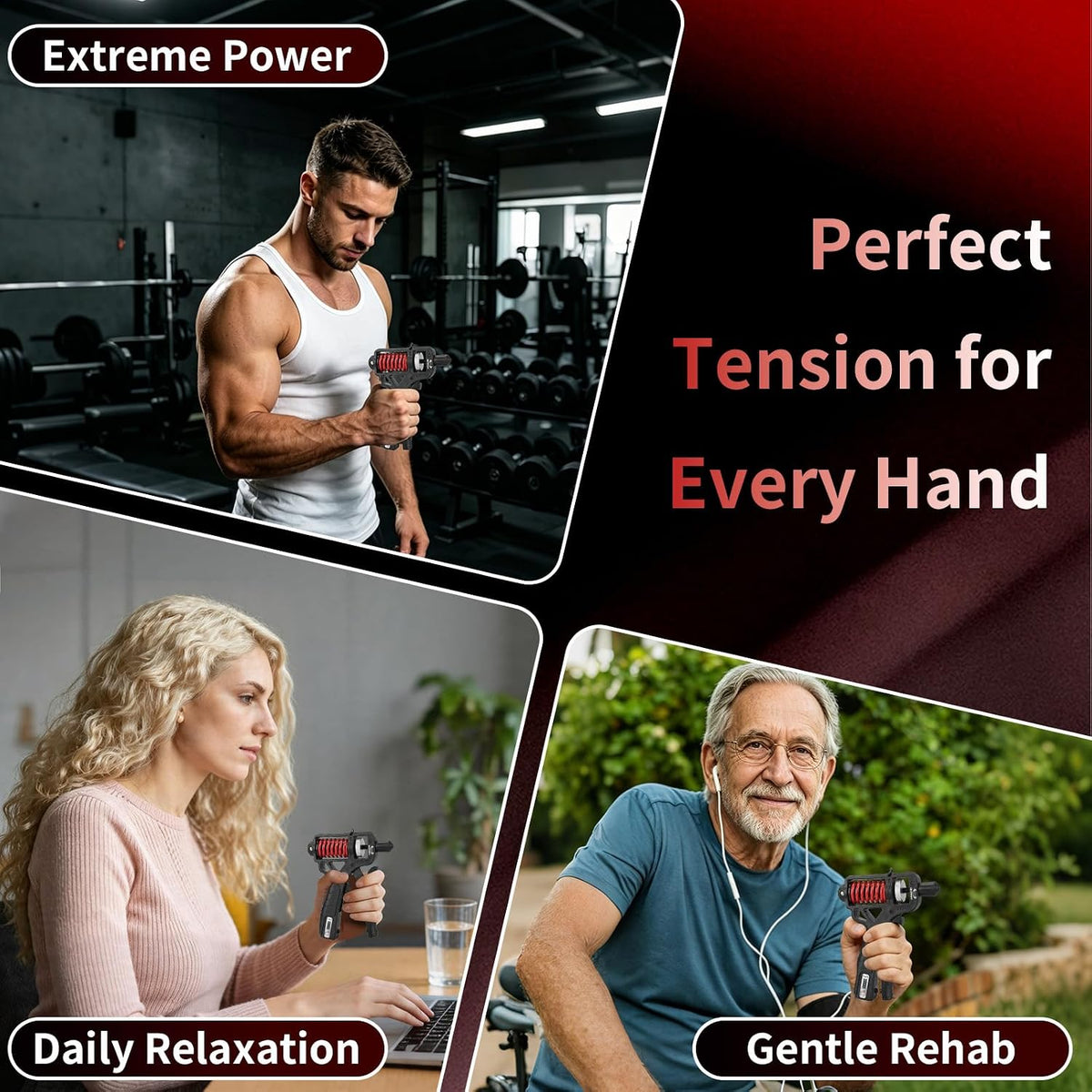 💪 Adjustable Hand Grip Strengthener with Counter