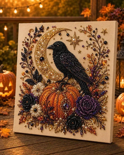 💥 Last Day 50% OFF👻✨50K+ SOLD!🎃 Halloween Pearl Art DIY Kit – No painting skills needed, just match & place pearls. Create spooky‑cute décor for a cosy autumn home! 🧵🖼️