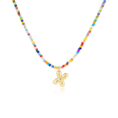 💜 Letter Beaded Necklace for Women🔤A-Z