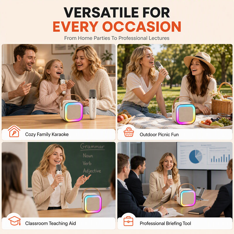🎉 Save 50% Now! Mini Karaoke Machine for Kids with Wireless Microphones – Music, Fun & Singing at Home 🎤✨