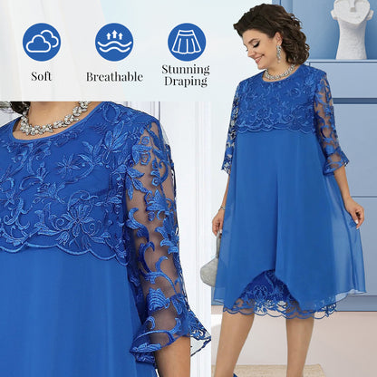 Sheer Breeze Layered Lace Dress