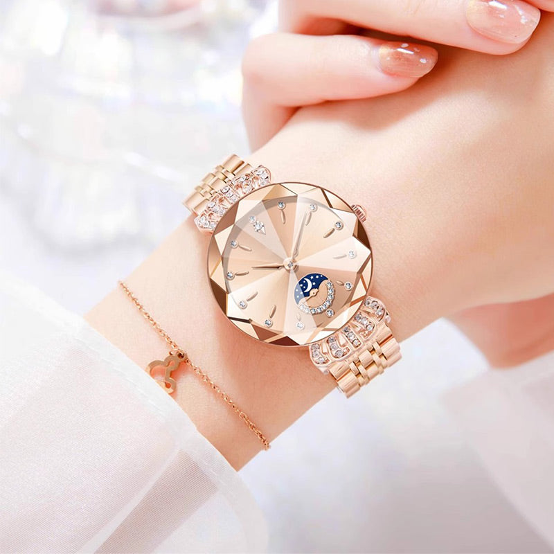 🔥Women's Fashionable Diamond Moon Star Watch