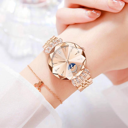🔥Women's Fashionable Diamond Moon Star Watch