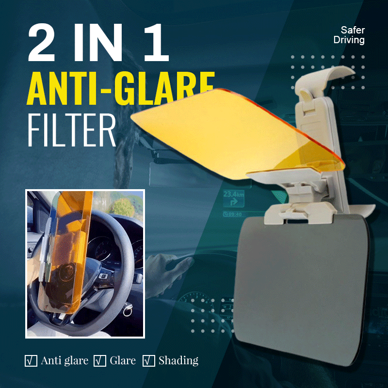 🚗Hot Sale 50% OFF🎁2 in 1 Anti-glare Filter