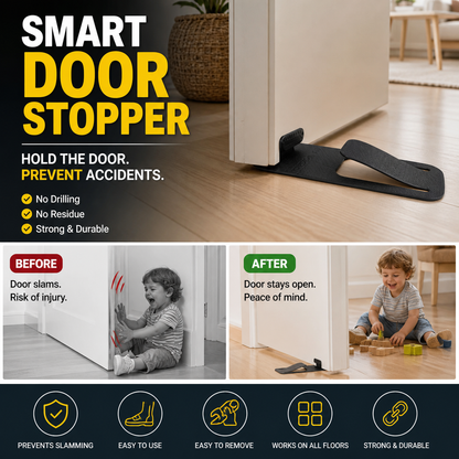 🥳2026 HOT SALE🥳💞50K+ SOLD! 🚪🎁 50% OFF! Door Stopper Protector –  No-drill, residue-free & holds doors open. Safe & simple – stock up & save! 🏠✅