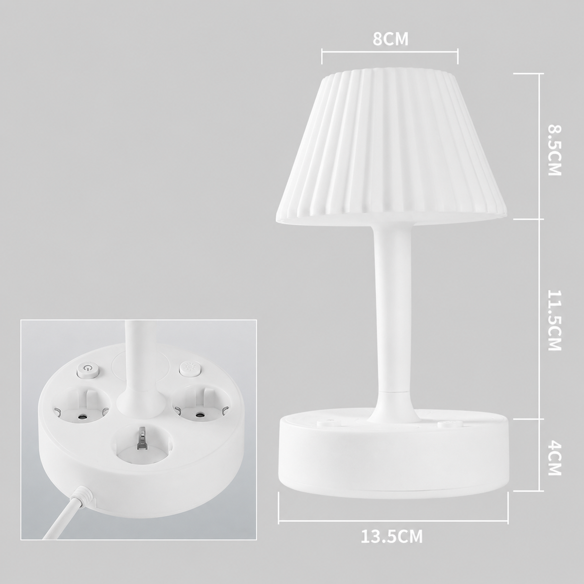 💡 Bedside Lamp with Charging Station – Light Up & Power Up Your Nightstand 🔌
