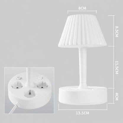 💡 Bedside Lamp with Charging Station – Light Up & Power Up Your Nightstand 🔌