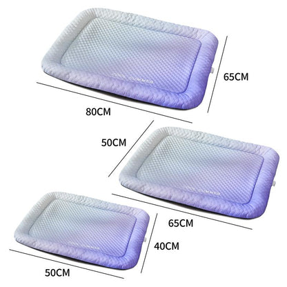💖❄️Pet Cooling Mat for Dogs & Cats 🐾 Naturally Cool Ice-Silk Pad • Breathable, Washable & Soft 🌿  For Floors, Sofas & Car Travel • Multiple Sizes • Gradient Colours ☀️🐶🐱